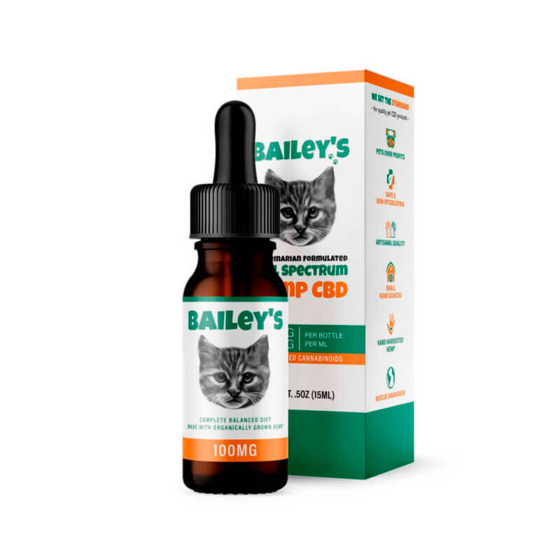 "CBD Oil For Cats - Bailey\u0026#39;s CBD Veterinarian Formulated Hemp Oil Tinctures.